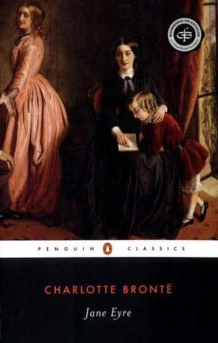Jane Eyre by Charlotte Brontë book cover. Classic books.