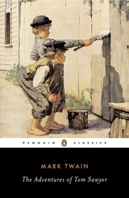 The Adventures of Tom Sawyer by Mark Twain book cover.