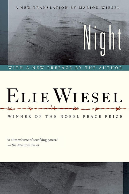 Night by Elie Wiesel book cover.