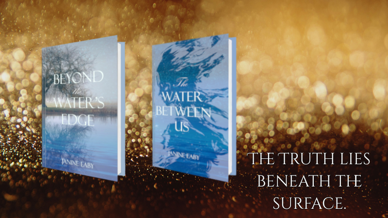 Beyond the Water's Edge and The Water Between Us YA fantasy book covers with the words: "The truth lies beneath the surface."